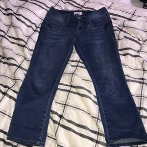 Dark wash cropped jeggings